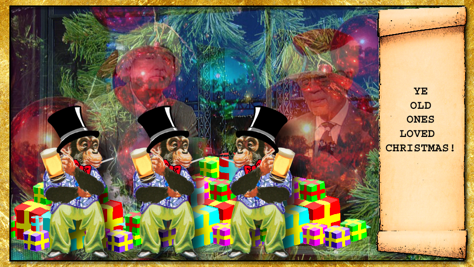 ye old ones living it up for christmas with nicotine, alcohol & lots of presents