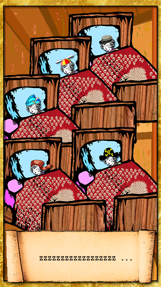 the five girls all tucked in their beds